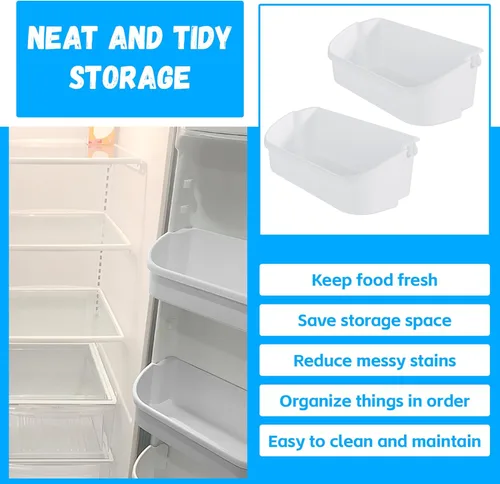 Miniatura 5 de HECASA 240356401 AP2116036 Estante de cubo para puerta de refrigerador, estante de cubo 240356405 240356406 240356409 Solo repuesto contenedor