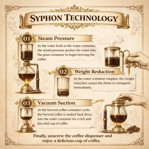 Miniatura 4 de Nispira Belgium Royal Family Balance Syphon - Cafetera vintage con gravedad única, sistema de preparación al vacío, cobre, 16.9 fl oz