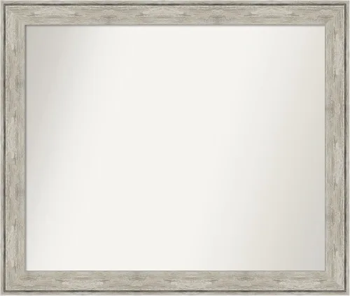 Miniatura 286 de Amanti Art Espejo de baño plateado para sobre fregadero, 28 x 47 pulgadas, espejo rectangular de plata imperial, marco de madera tradicional de gran
