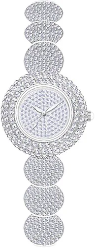 Ladies Dress Watch Luxury Quartz Small Face Diamond Shining Bling Watches Silver Analog Watch for Women Waterproof Gifts for Women