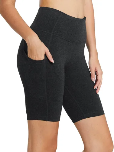 baleaf - Pantalones cortos de ciclista de cintura alta para mujer de 8" 5" 3", de spandex, con bolsillos, para yoga, entrenamiento, gimnasio,