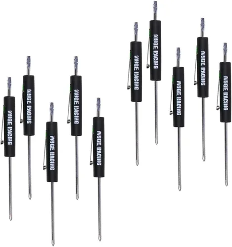 Miniatura 12 de Destornillador de bolsillo de doble extremo y juego ranurado mecánico magnético con clip, mini destornilladores de bolsillo para mecánicos, Rojo