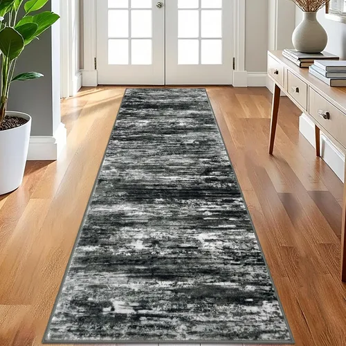 Miniatura 32 de KOZYFLY – Alfombra de pasillo moderna y lavable de diseño abstracto verde, 2 x 5 pies, antideslizante, suave y de pelo corto, ideal para cocina