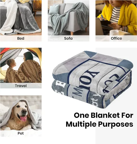 Miniatura 7 de Manta Regalo para Hijo 80" x 60", Regalos para Hijo de Mamá Papá, Regalo de Cumpleaños para Hijos, Regalo de Cumpleaños para Hijos, Regalo para Hijo