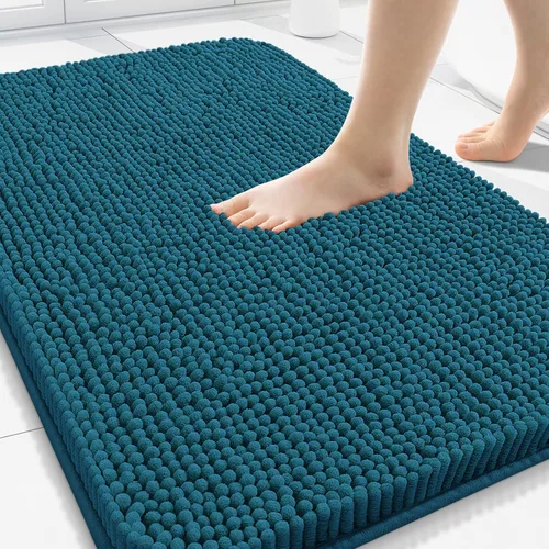 Miniatura 62 de Arotive Alfombras de baño de felpilla extrasuaves y absorbentes, de 24 x 16 pulgadas, lavables a máquina, parte trasera de goma antideslizante