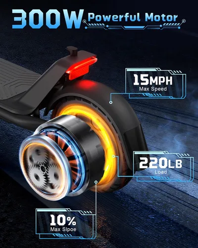 Miniatura 2 de MEGAWHEELS Electric Scooter Negro oscuro