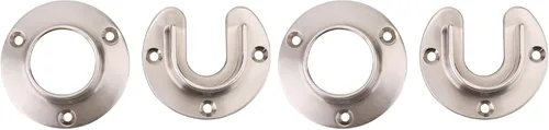 Knape & Vogt Closet Pro HD CD-0010-BN Soportes para Caño de Armario de Acero Inoxidable, Níquel Cepillado (Paquete de 2)