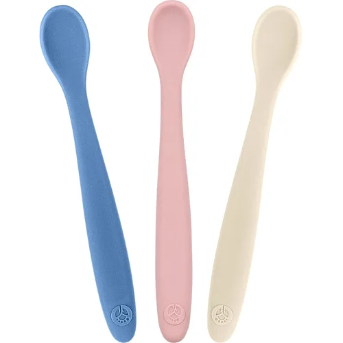 Miniatura 10 de WeeSprout Cucharas de silicona para bebé, utensilios de alimentación infantil de primera etapa con punta suave, utensilios de cocina flexibles