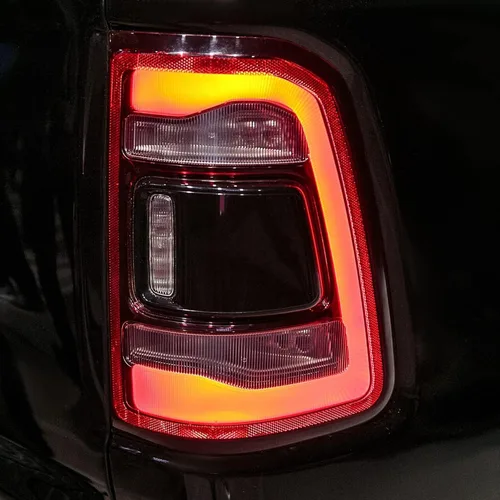 Miniatura 5 de FIONE: Para Dodge Ram 1500 Ensamble de Luz Trasera Sin Zona Ciega 2019-2022 Tipo LED y Lente Roja Cromada Interior Lado Derecho del Pasajero Luz