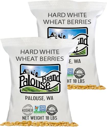 Miniatura 14 de Marca Palouse Certificada Libre de Residuos de Glifosato Grano de Trigo Duro Blanco 15 Libras Paquete de 3 Cultivado por una Familia