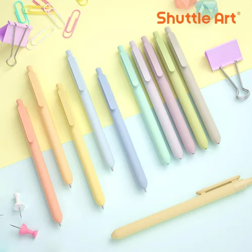 Miniatura 7 de Shuttle Art Paquete de suministros escolares y de trabajo, paquete de 11 bolígrafos de tinta de gel suave en tinta negra, punta de 0.020 in +