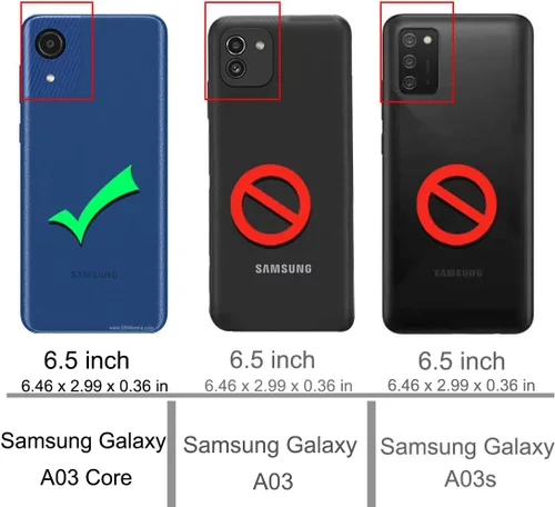 Miniatura 2 de Osophter Funda para Galaxy A03 Core con 2 protectores de pantalla transparente esquinas reforzadas TPU absorción de golpes flexible para Samsung