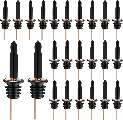 Miniatura 31 de Pafusen Paquete de 12 vertedores de botellas de licor, boquilla para verter licor para botellas de licor, boquilla dispensadora de aceite de oliva