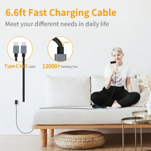 Miniatura 6 de Bloque de carga rápida USB C de 30 W para Google Pixel 10 Pro XL/10/9 Pro /9/8 Pro/8/7 Pro/7/6a/6 Pro/6/5a/5/4, paquete de 2 adaptadores de Negro