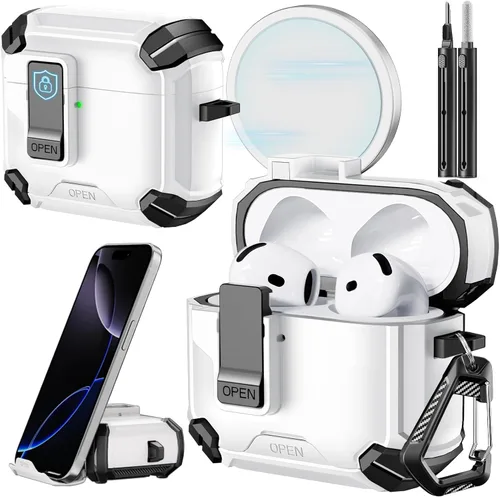 Miniatura 39 de Inesore for AirPods Pro 3 Case (2025) with Phone Stand Design, Compatible with MagSafe, Auto-Locking Case Cover for Air Pods Pro 3rd with Cleaning