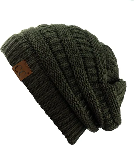 Miniatura 138 de C.C Trendy Warm Chunky Soft Stretch Cable Knit Beanie