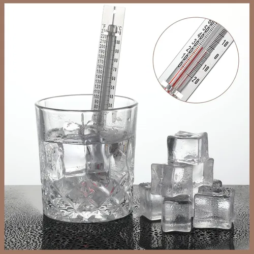 Miniatura 4 de Tellegloww 12 Piezas Termómetros de Ciencia en Forma de V, Doble Escala, Termómetro de Laboratorio Sin Mercurio para Suministros Escolares