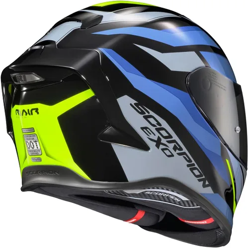 Miniatura 4 de ScorpionEXO R1 Air - Casco de motocicleta de cara completa con escudo Pinlock y bolsillos para altavoces listos para Bluetooth DOT ECE Raven Raven