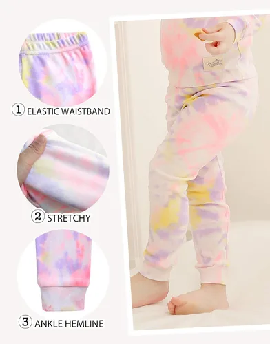 Miniatura 6 de VAENAIT BABY 12M-12 Toddler Kids Boys Girls 100 Cotton Marbling Sung Fit Sleepwear Pajamas 2pcs Pjs Set