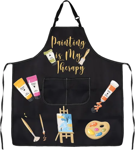 JXGZSO Delantal de pintura para artistas, regalos para pintores, regalos para amantes de la pintura, regalo para estudiantes de arte, regalo para