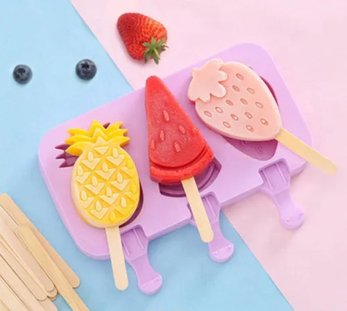 Miniatura 12 de Lindos moldes de silicona para paletas de conejo, moldes para paletas de hielo, moldes de silicona caseros con 100 palitos de paletas