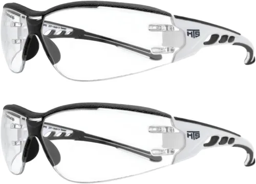 Miniatura 9 de HTS HUNTERSKY Gafas de seguridad de tiro envolventes U6 transparentes, antiniebla y antiarañazos, ligeras y súper flexibles con ANSI Z87.1