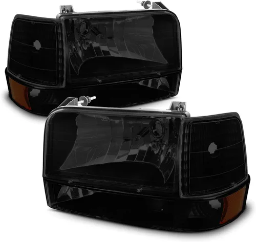 Miniatura 11 de AKKON - Compatible con Ford Bronco 92-96 F150 F250 350 1994 1995 1996 Ford Bronco 92-96 F150 F250 350 con barra LED de faro delantero negro carcasa