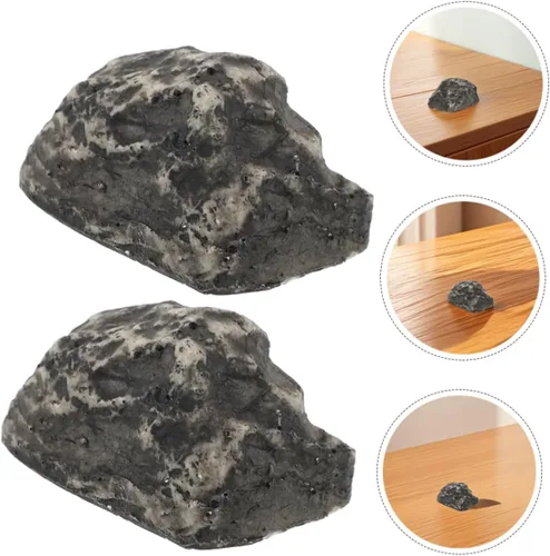 Miniatura 8 de VOSAREA 3 piezas de llavero de piedra realista para exteriores, resistente a la intemperie, oculta, para almacenamiento seguro de jardín que combina