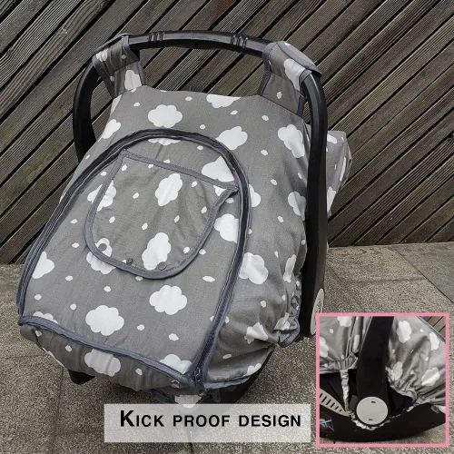 Miniatura 4 de Funda de asiento de automóvil para bebé, fundas de asiento de automóvil para asiento de automóvil infantil, toldo de cubierta para portabebés