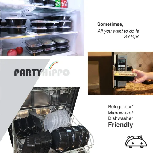 Miniatura 5 de Recipientes pequeños para preparación de comidas, tapas individuales, paquete de 12 unidades, 12 onzas, almacenamiento de alimentos, sin BPA