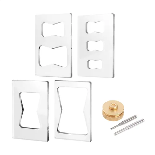 Miniatura 10 de POWERTEC 71622 - Plantillas decorativas de acrílico transparente de 12 x 10 pulgadas, plantillas de plantillas de incrustaciones