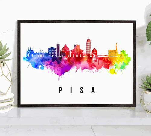 Miniatura 9 de Póster de Kazan Skyline Russia, pintura de paisaje urbano de Kazán, póster de Rusia, impresión de paisaje urbano de Kazán y monumentos, arte
