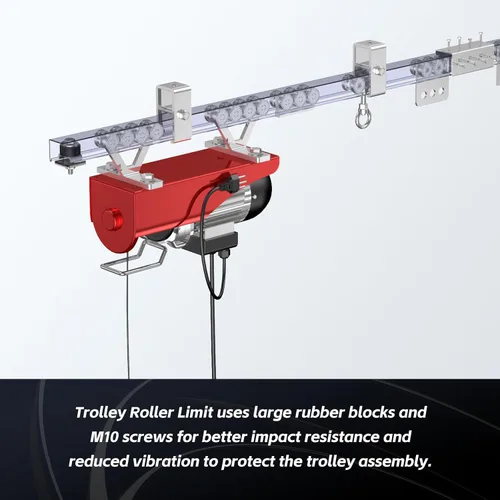 Miniatura 5 de SKTREX Diseño antideslizante Ruedas de rodillos de carro Limit Trolley Assembly Positioning para canal de puntal Unistrut con 1-5/8" de ancho