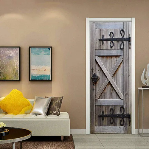 Miniatura 67 de Calcomanías 3D para puerta, murales para despegar y pegar, cocodrilo negro, calcomanías de pared, autoadhesivas, extraíbles, impermeables, de PVC