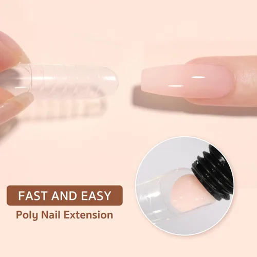 Miniatura 2 de GAOY - Juego de gel polivinílico de 6 colores clásicos rosa desnudo negro, kit de mejora de uñas de gel para arte de uñas DIY