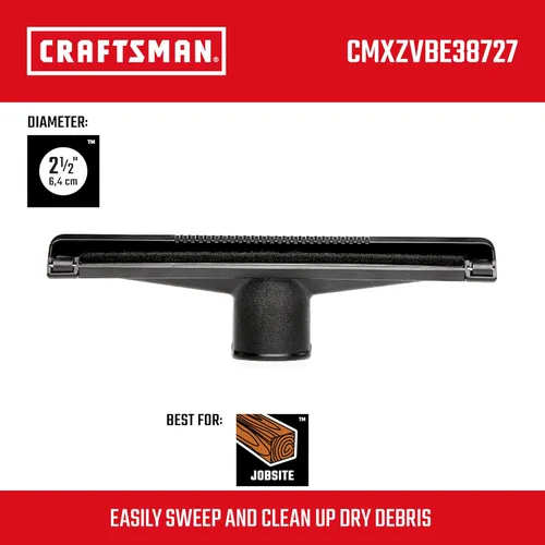Miniatura 2 de CRAFTSMAN CMXZVBE38727 Accesorio de boquilla seca para aspiradora en seco y húmedo de 2.5 pulgadas, accesorio de aspiradora de tienda de grado