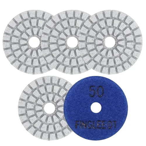 Miniatura 8 de 2 Pulgadas Almohadillas de Pulido de Diamante con Kit de 7 Piezas de Almohadillas de Piedra de Granito Secas y Húmedas para Taladro, Almohadillas