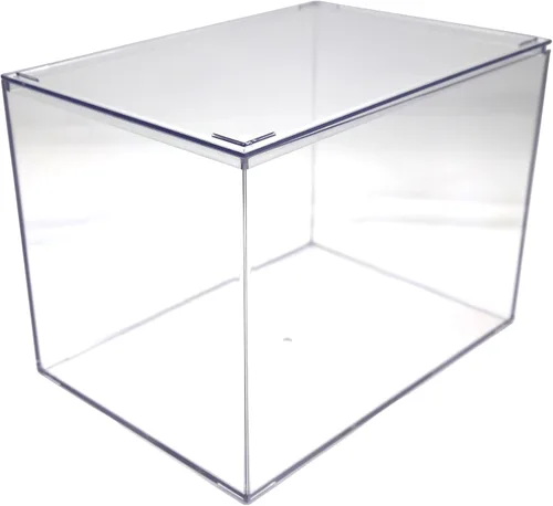 1 caja de acrílico transparente con tapa, 12.5 pulgadas de largo x 8.5 pulgadas de ancho x 8.5 pulgadas de alto, fabricada en Estados Unidos,