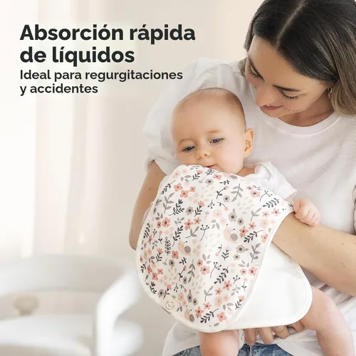 Miniatura 6 de Paños orgánicos para eructos para bebés niños y niñas, paquete de 5 paños de algodón súper absorbentes para bebés, trapos suaves y afelpados