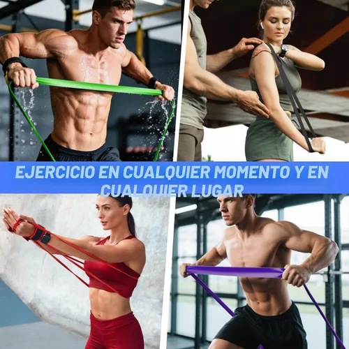 Miniatura 6 de WHATAFIT Resistance Bands,Pull Up Assist Bands Set with Handles, Exercise & Workout Bands with Door Anchor for Men & Women – Home Fitness Equipment