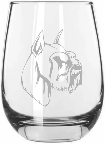 Miniatura 55 de Sakhalin Husky Dog - Copa de vino grabada personalizada de 15.25 onzas sin tallo