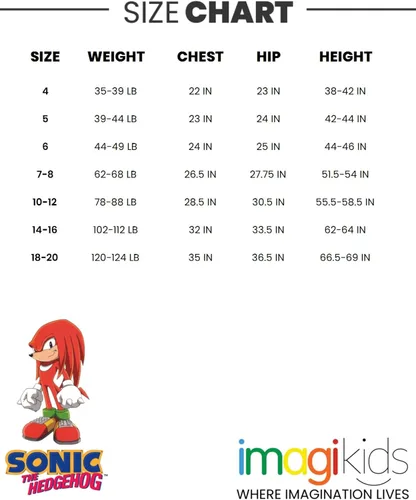 Miniatura 6 de SEGA Tails Sonic The Hedgehog Knuckles - Sudadera con capucha para niños pequeños y grandes
