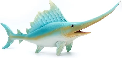 Miniatura 8 de Gemini&Genius Figura de acción de pez vela de animales marinos, juguete de baño de goma suave, pez espada realista del océano, juguetes educativos