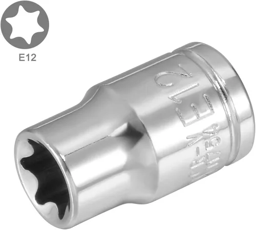 Miniatura 2 de uxcell 3/8-inch Drive E12 Toma externa Torx poco profunda, acero Cr-V