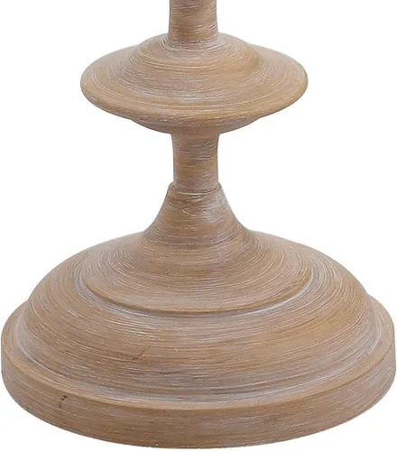 Miniatura 6 de JONATHAN Y Lámpara de pie de resina con acabado de madera marrón de 63.5 pulgadas, lámpara de pie de eje torneado tradicional para sala de estar