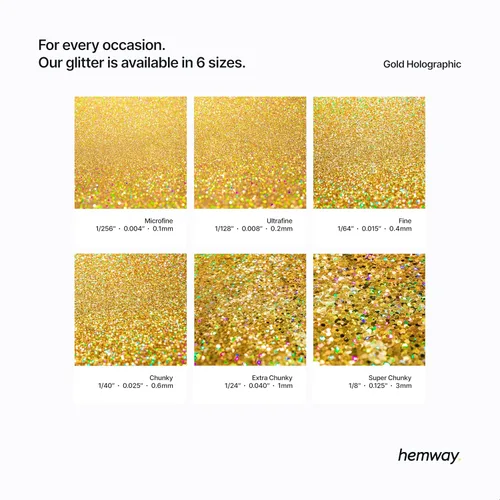 Miniatura 512 de Hemway - Purpurina para resina 100g, cristales metálicos plateados, copos súper gruesos para vasos de epoxi, cera de fusión