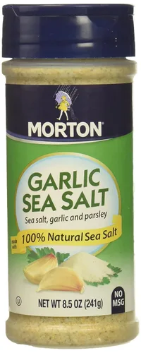 Morton s Sal marina y ajo (paquete de 3)