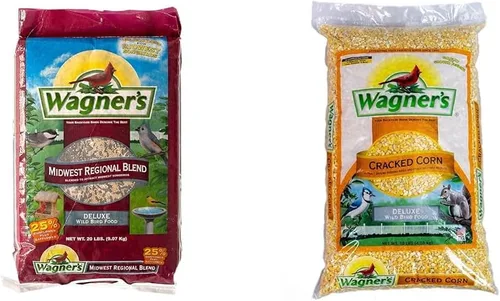 Wagner's 62006 Mezcla de 20 libras del medio oeste y 18542 alimento para pájaros silvestres de maíz agrietado de 10 libras