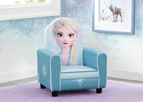 Miniatura 2 de Delta Children Silla tapizada figurada para niños, madera, Disney Frozen II Elsa