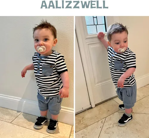 Miniatura 4 de Aalizzwell Camiseta de verano para bebés recién nacidos y niños
